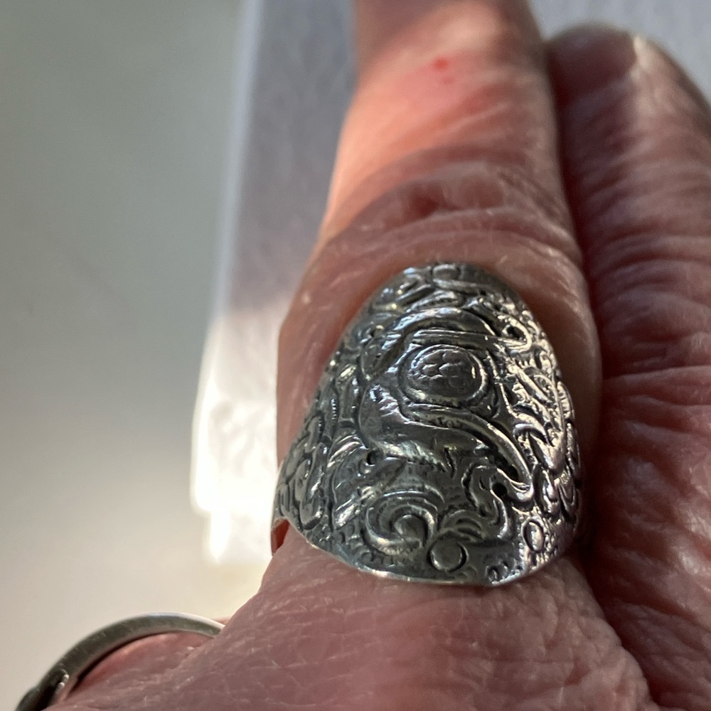 Intricately Designed Sterling Silver Ring - image 2